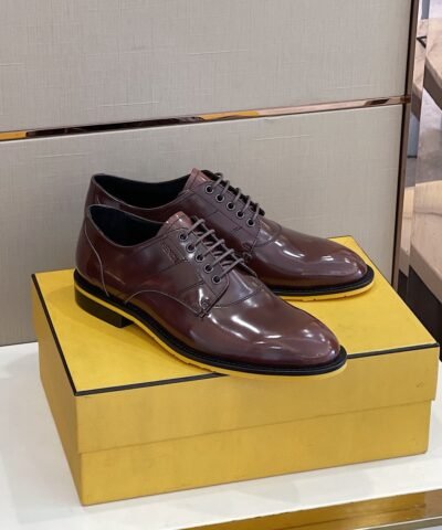 Fendi Force Shiny Brown Shoes For Men