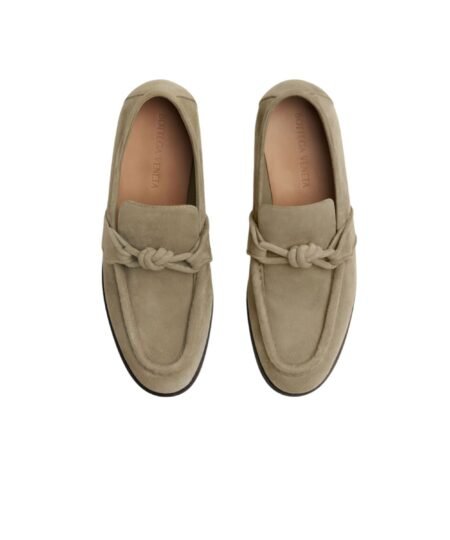 Bottega Veneta Astaire Suede Loafer Taupe For Men – 796445V3XR01510