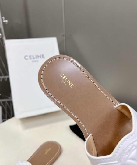Alternative view of Celine Triomphe Mule White For Women
