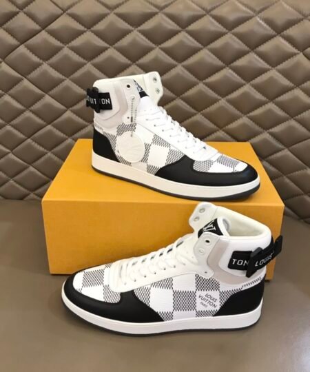 Louis Vuittion Rivoli Sneaker Boot Black For Men LV