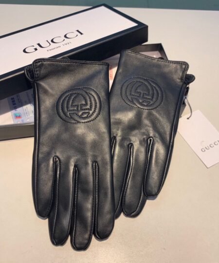 Gucci Gloves With Signature Double G Motif In Black
