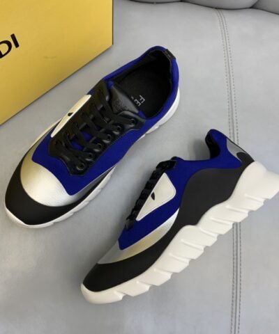 Fendi Force Low Tops Sneakers Blue/Grey For Men
