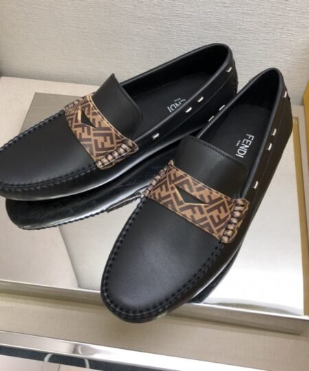 Alternative view of Fendi Force Black Loafers For Men 7D1473