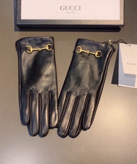 Gucci Gloves With Hoursebit In Black