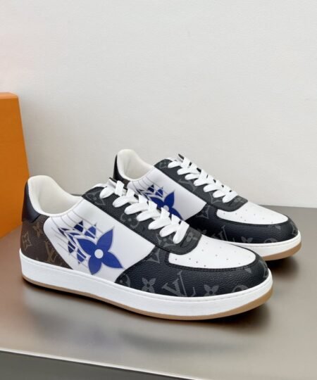 Louis Vuittion Rivoli Sneaker Black And White For Men LV