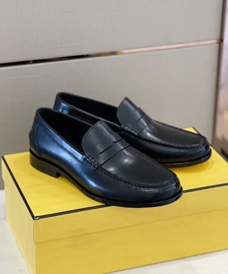 Fendi Force Matte Black Loafers For Men