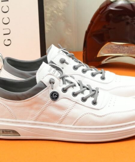 Jieshou x Gucci Men’s Sneakers Breathable Spring Autumn Winter White And Gray For Men