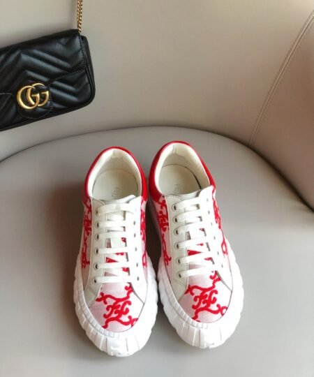 Fendi Force Low Tops Sneakers Red For Men 7E1520