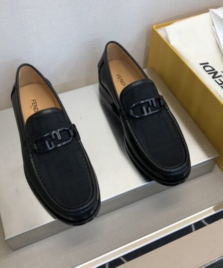 Fendi Force Black Loafers For Men