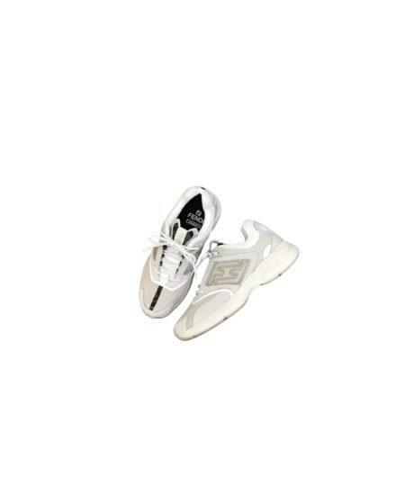 Fendi FD Faster Trainers Sneakers White For Men 7E1555AKX6F1ICF