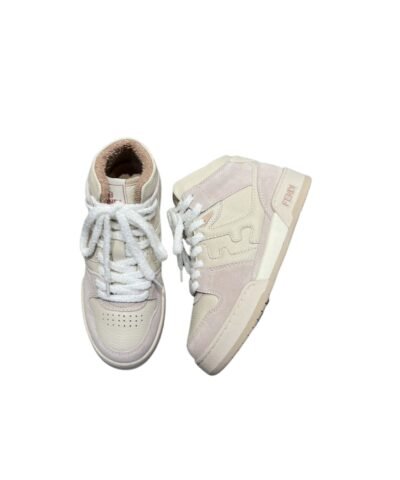 Fendi FD Fendi Match Lace-Up High-Tops Sneakers Pink For Men