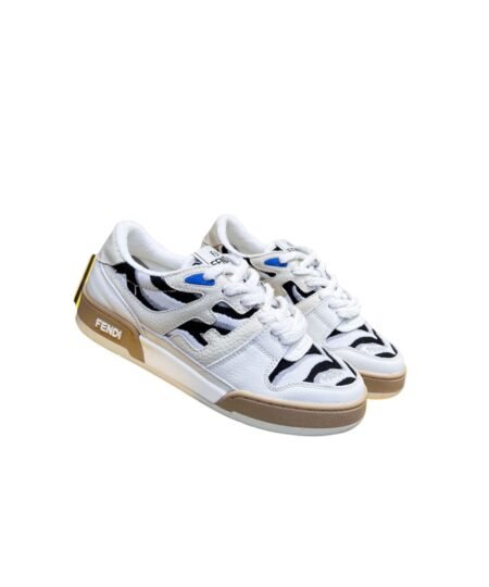 Fendi FD Match Low Tops Sneakers Black And White For Men