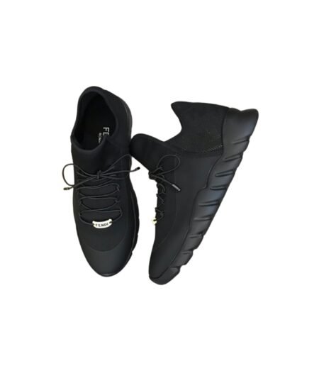 Fendi FD Technical Mesh High-Tops Sneakers Black For Men