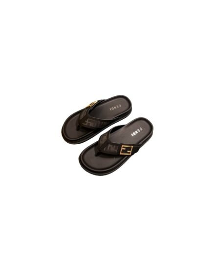 Fendi FF Slides Black For Men