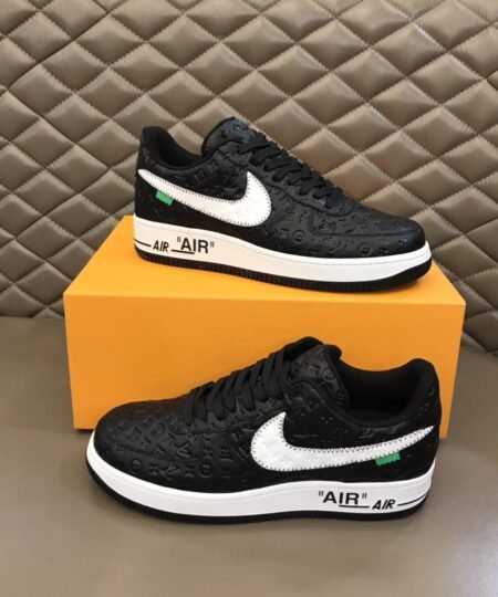 Louis Vuitton x Nike “Air Force 1” By Virgil Abloh in Black and White Sneaker For Men, Men’s Shoes