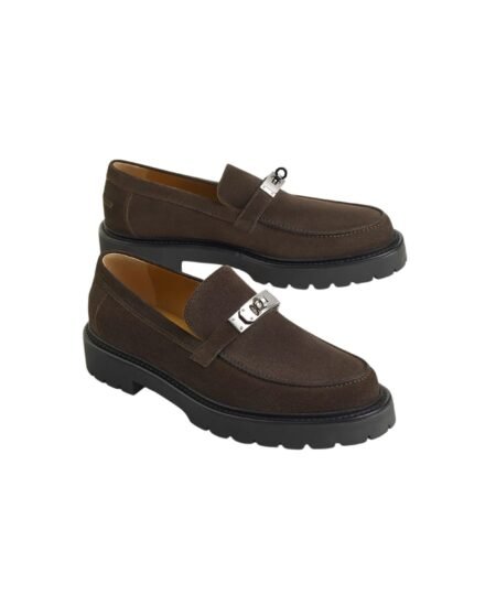 Hermes Icone Loafer Marron Ebene For Men – H242908ZAME410