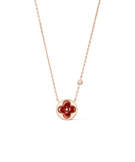 Louis Vuitton Color Blossom BB Sun Pendant Necklace Pink-Toned For Women Q93826