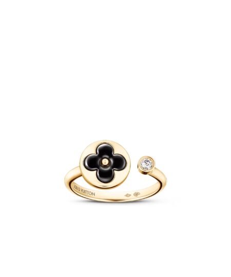 Louis Vuitton Color Blossom Mini Sun Ring Gold-Toned For Women Q0S22A