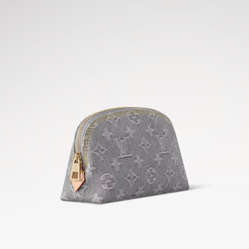 Louis Vuitton Cosmetic Pouch PM Cloudy Gray For Women 7.5in/19cm M13751 - Image 3