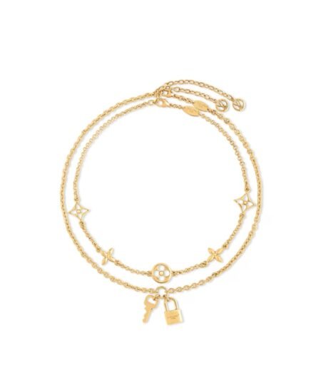 Louis Vuitton Iconic Charms Necklace Gold-Toned For Women – M02494