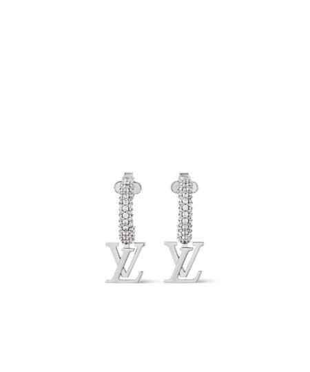 Louis Vuitton Iconic Earrings Silver-Toned For Women – M02276