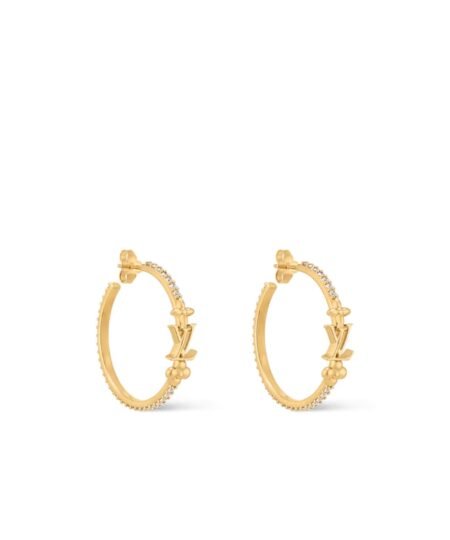 Louis Vuitton Iconic Earrings Gold-Toned For Women – M02303