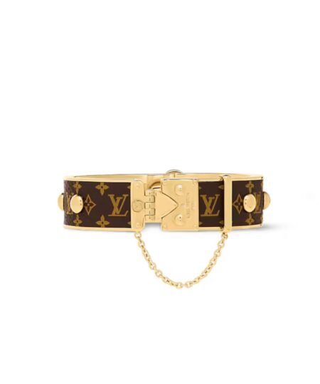 Louis Vuitton LV Signature Bracelet Gold-Toned For Women M1434M