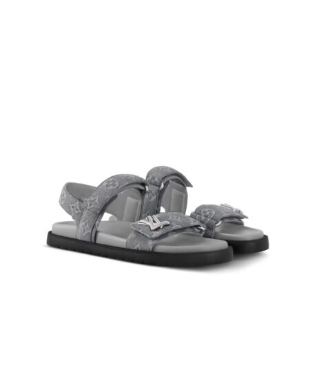 Louis Vuitton LV Sunset Flat Comfort Sandal Gray For Women 1ADIE8