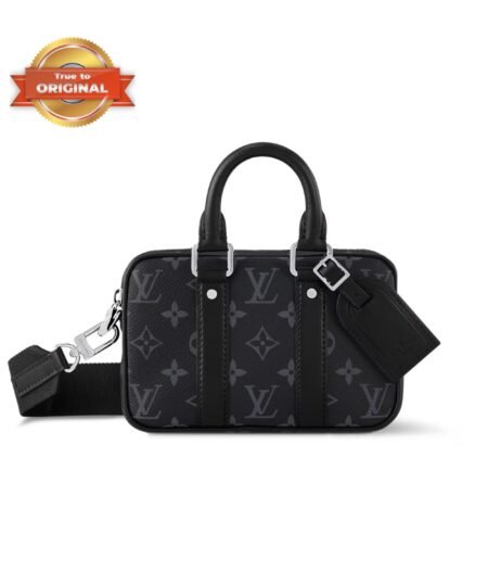 [True-to-ORIGINAL] Louis Vuitton Nano Porte Documents Voyage Bag Black For Men 7.9in/20cm M82770