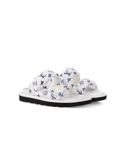 Louis Vuitton Pool Pillow Comfort Mule Blue For Women 1AHMKL