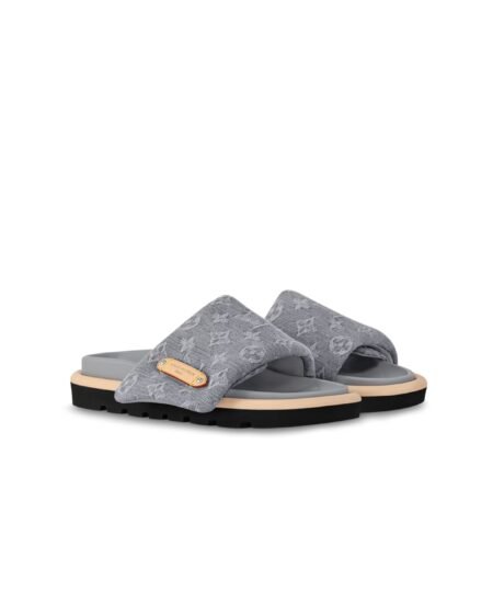 Louis Vuitton Pool Pillow Flat Comfort Mule Grey For Women 1AGUZX