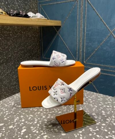 Louis Vuitton Women’s Revival Flat Mule White For Women LV 1AAORE