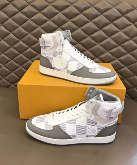 Louis Vuittion Rivoli Sneaker Boot Gray For Men LV