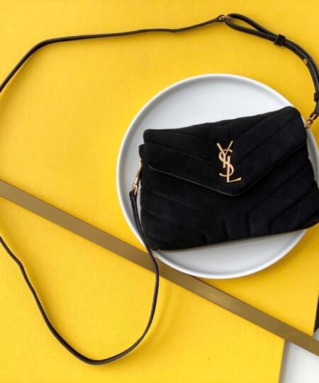 Saint Laurent Loulou Toy Strap Bag With Gold Hardware For Women 7.8in/20cm YSL 6784011U8271000