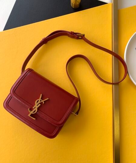 Saint Laurent Solferino Small Satchel Bag Red In Box With Gold Hardware 7.4in/19cm YSl 6343060SX0W6805