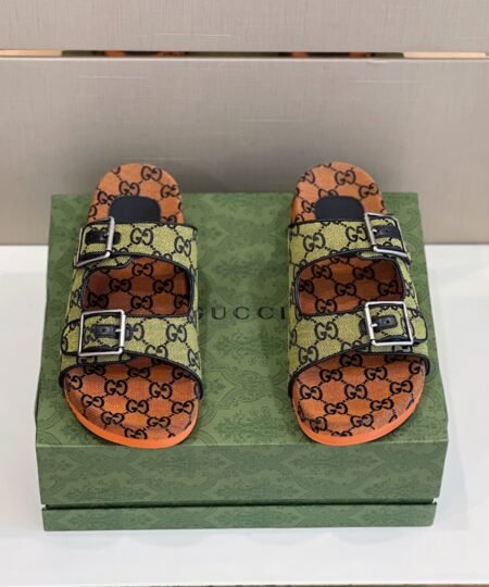 Gucci Women’s Slide Sandal With Straps Beige For Women GG