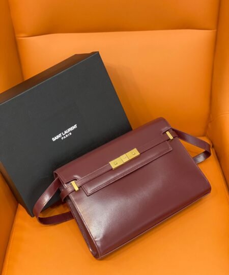 Saint Laurent Manhattan Shoulder Bag Rouge Legion For Women 11.4in/29cm YSL 5792710SX0W6475