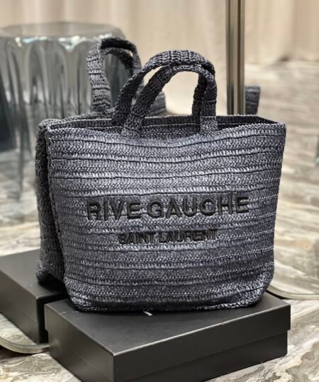 Saint Laurent Rive Gauche Supple Tote Bag Grey For Women, Women’s Bags 15in/38cm YSL