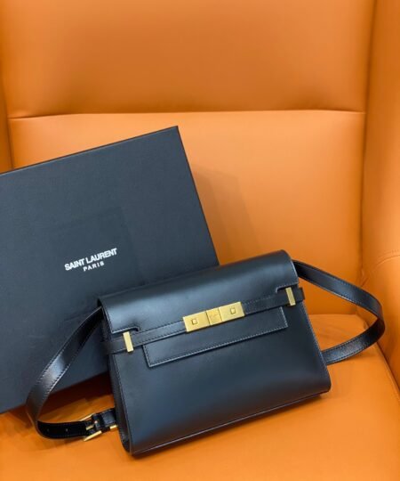 Saint Laurent Manhattan Small Shoulder Bag Black For Women 9.4in/24cm YSL 6756260SX0W1000