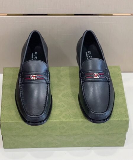 Gucci Men’s Loafer With Interlocking G Black For Men 644724 17X10 1060