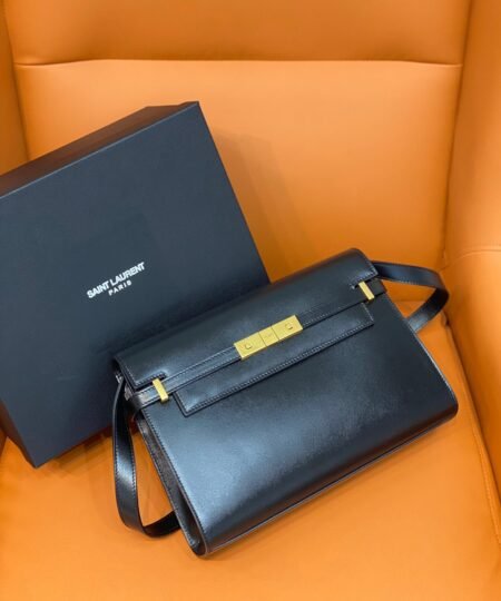 Saint Laurent Manhattan Shoulder Bag Black For Women 11.4in/29cm YSL 5792710SX0W1000