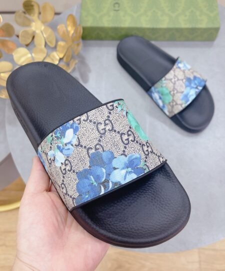 Alternative view of Gucci Women’s Slides Bloom Print Blue For Women 408508 G2200