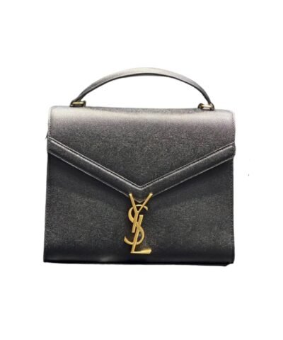 Saint Laurent Cassandra Medium Top Handle Bag Black/Brown For Women‎ 9.6in/24.5cm 623931BOW0W1000