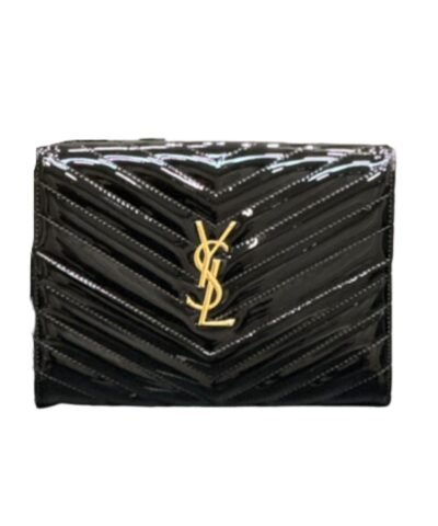 Saint Laurent Cassandre Matelasse Black For Women‎ 8.3in/21cm