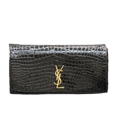 Saint Laurent Cassandre Phone Holder Black For Women‎ 10.2in/26cm