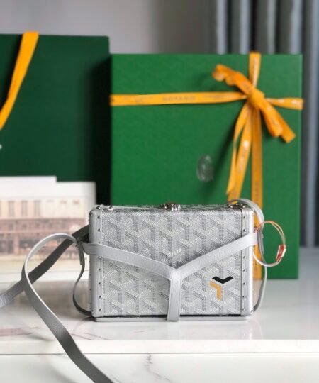 Goyard Minaudière Trunk Bag Grey For Women 4.5in/11.5cm