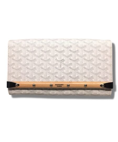 Goyard Monte Carlo PM Clutch White/Black/Navy Blue For Women‎ 9.8in/25cm