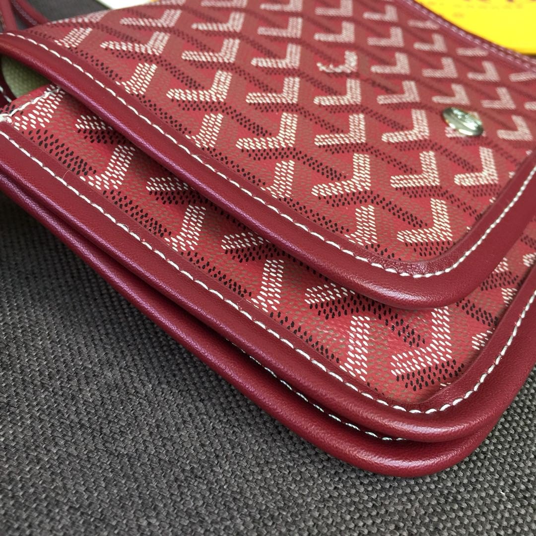 Goyard Plumet Pocket Wallet Burgundy For Women 8.1in/20.5cm PLUMETPMLTY33CL33P - Image 8