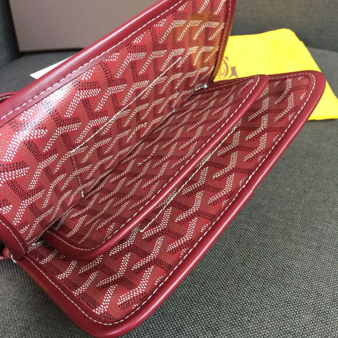 Goyard Plumet Pocket Wallet Burgundy For Women 8.1in/20.5cm PLUMETPMLTY33CL33P - Image 4