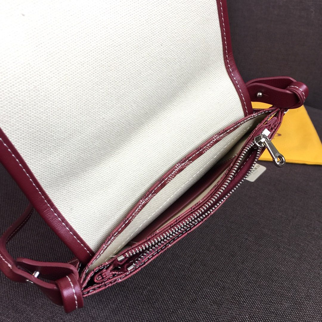 Goyard Plumet Pocket Wallet Burgundy For Women 8.1in/20.5cm PLUMETPMLTY33CL33P - Image 9